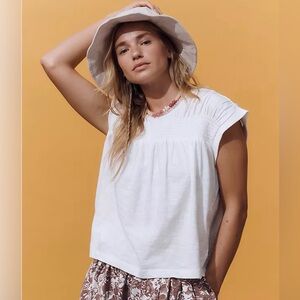 NWT Anthropologie Smocked Yoke Top Size MP